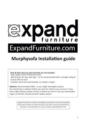 expand furniture Murphysofa Installation Manual