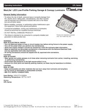 MaxLite CPL30UCSBCREM2 Operating Instructions Manual