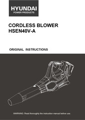 Hyundai HSEN40V-A Original Instructions Manual