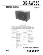 Sony XS-AW850 Service Manual