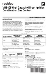 Resideo VR8405 Installation Instructions Manual
