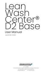 GRANULDISK Lean Wash Center D2 Base User Manual
