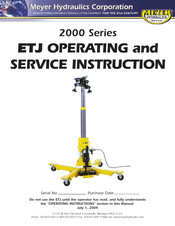 Meyer 2000 Series Operating And Service Instructions