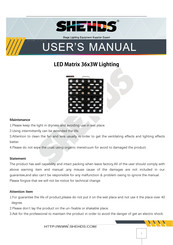Shehds LED Matrix 36x3W Lighting User Manual