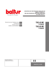 baltur 17300020 Instruction Manual For Installation, Use And Maintenance