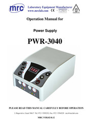 MRC PWR-3040 Operation Manual