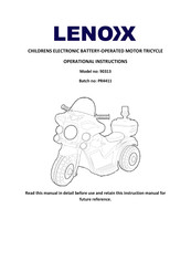 Lenoxx PR4411 Operational Instructions