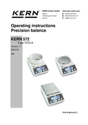 Kern 572 Operating Instructions Manual
