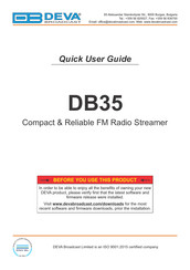 DEVA Broadcast DB35 Quick User Manual