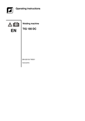 TEAM WELDER TIG 180 DC Operating Instructions Manual