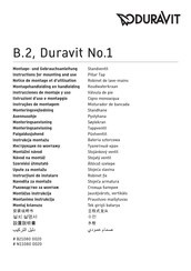 DURAVIT N11080 0020 Instructions For Mounting And Use