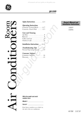 GE ASH06LL Owner's Manual And Installation Instructions