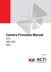 ACTi A713 Firmware Manual