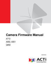 ACTi A951 Firmware Manual
