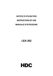HDC LEA 202 Instructions Of Use