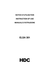 HDC ELSA 301 Instructions Of Use
