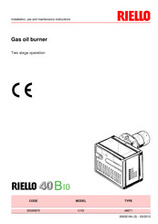 Riello G10I Installation, Use And Maintenance Instructions