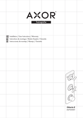 Hans Grohe AXOR Citterio E 36703001 Installation/User Instructions/Warranty
