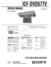 Sony ICF-DVD57TV - Dvd Tv Clock Radio Service Manual