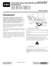 Toro Power Max Heavy Duty 926 OE Operator's Manual