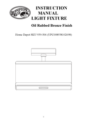 HAMPTON BAY 939-506 Instruction Manual