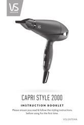 VS Sassoon CAPRI STYLE 2000 Instruction Booklet