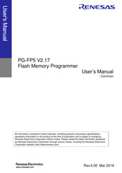 Renesas PG-FP5 V2.17 User Manual