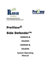Radar Electronics PreView Side Defender SDR8504 Operating Manual