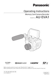 Panasonic AU-EVA1 Operating Instructions Manual