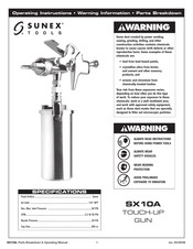 Sunex Tools SX10A Operating Instructions Manual