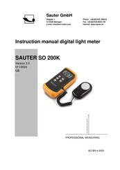 Sauter SO 200K Instruction Manual