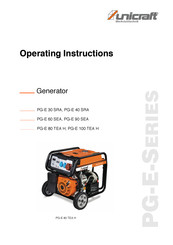 unicraft PG-E Series Operating Instructions Manual