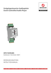 Monacor EPS110/RS485 Instruction Manual