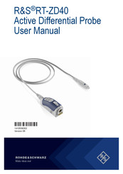 Rohde & Schwarz RT-ZD40 User Manual