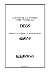 DEVA Broadcast DB35 Maintenance And Operation Instruction Manual
