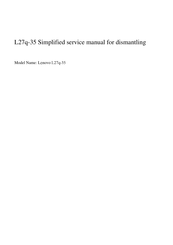 Lenovo L27q-35 Simplified Service Manual