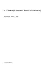 Lenovo Y25-30 Simplified Service Manual