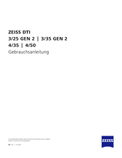 Zeiss DTI 4/50 Instructions For Use Manual