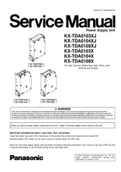 Panasonic KX-TDA0108X Service Manual