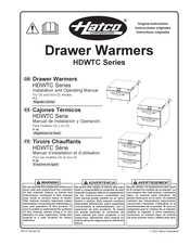 Hatco HDWTC Series Original Instructions Manual