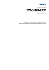 Herutu TW-800R-EXC Instruction Manual