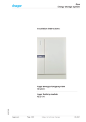 hager XEM800 Installation Instructions Manual