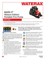 Waterax MARK-3 Quick Manual