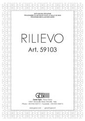Gessi Rilievo 59103 Manual