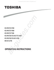Toshiba 49V68 55V68 Operating Instructions Manual
