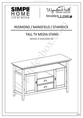 Simpli Home WyndenHall Brooklyn + Max 3AXCADM-06 Manual