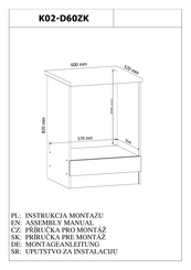 GALA MEBLE K02-D60ZK Assembly Manual