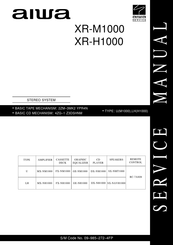 Aiwa XR-H1000 Service Manual