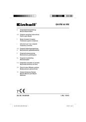 EINHELL GH-PM 46 HW Original Operating Instructions