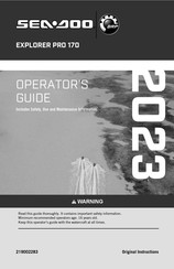 Sea-doo EXPLORER PRO 170 2023 Operator's Manual